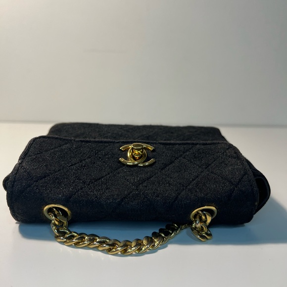 Chanel CC Vintage Mini Classic Quilted Square Single Flap Crossbody Bag Purse - Picture 7 of 15